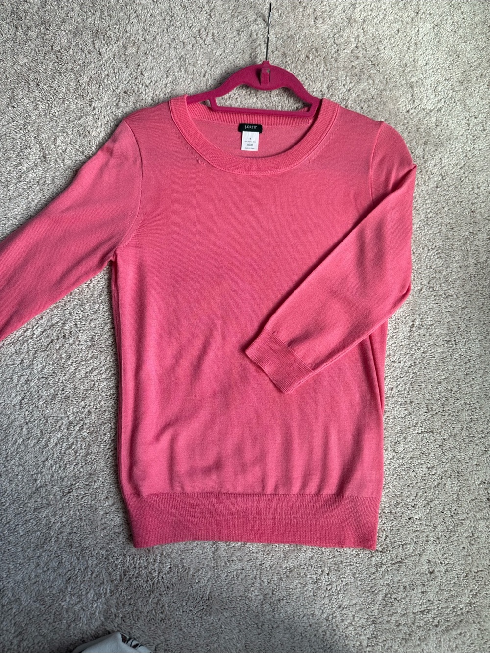 J. Crew Women's Coral Pink Crewneck Sweater